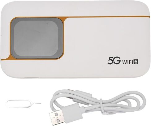 ciciglow WiFi 6 5G Mobile Hotspot 2.77Gbps Portable Router with IP67 Design for Home Travel White in Kuwait