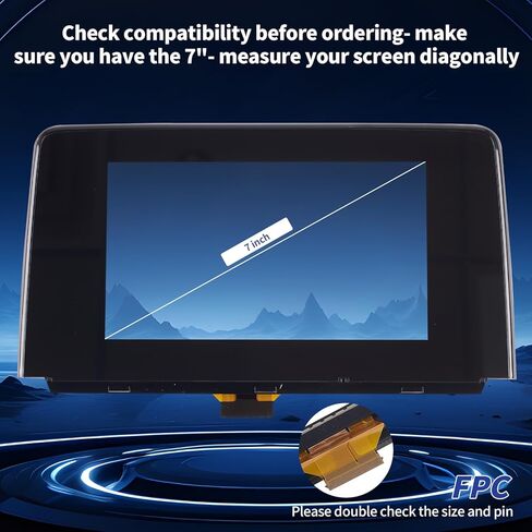 TsuperU 7" Touch Screen Digitizer Replacement for Mazda CX-9 CX9 Sport Grand Touring GS GT Radio Screen 2016 2017 2018 2019, Touchscreen fit TK48-611J0 TK48-611J0B TK48-611J0A OEM Navigation System in Saudi Arabia
