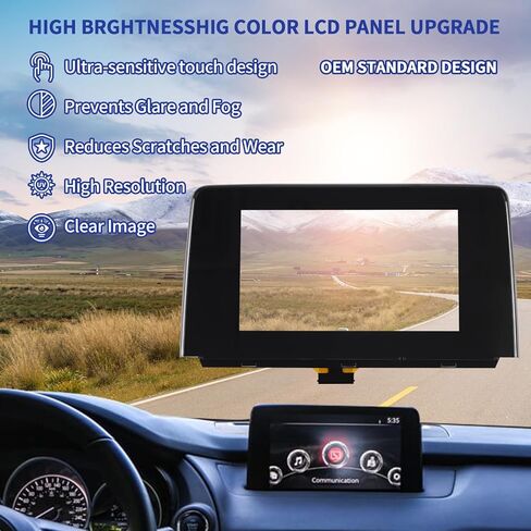 TsuperU 7" Touch Screen Digitizer Replacement for Mazda CX-9 CX9 Sport Grand Touring GS GT Radio Screen 2016 2017 2018 2019, Touchscreen fit TK48-611J0 TK48-611J0B TK48-611J0A OEM Navigation System in Saudi Arabia