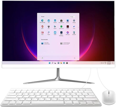24" All-in-one Desktop Computer PC, FHD Display N5095 Quad Core 8G RAM 512G SSD ROM, WiFi Bluetooth Connection Desktop for Home Study Office Gaming in Kuwait
