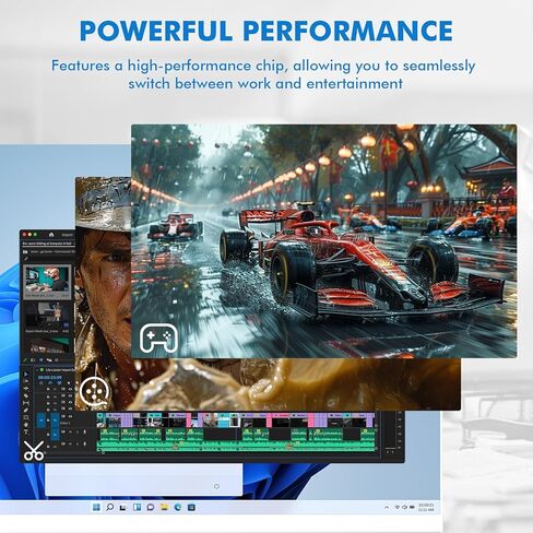 24" All-in-one Desktop Computer PC, FHD Display N5095 Quad Core 8G RAM 512G SSD ROM, WiFi Bluetooth Connection Desktop for Home Study Office Gaming in Kuwait