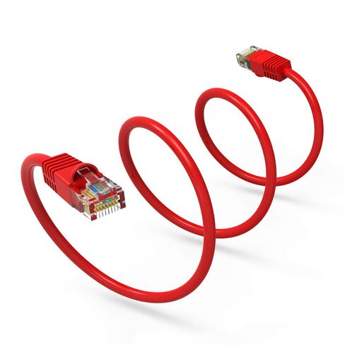 6Ft Cat6 UTP Ethernet Network Booted Cable Red in Kuwait