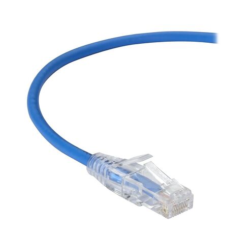 Black Box C6APC28-BL-15 15FT Blue CAT6A Slim 28AWG PATC H Cable 500MHZ UTP cm SNAGLESS in Kuwait