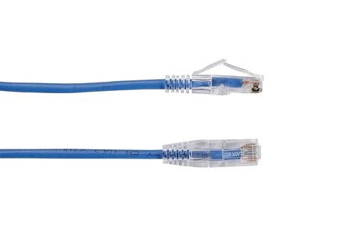 Black Box C6APC28-BL-15 15FT Blue CAT6A Slim 28AWG PATC H Cable 500MHZ UTP cm SNAGLESS in Kuwait