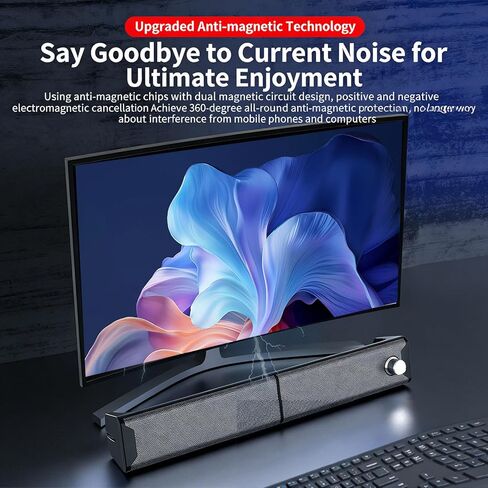 Dpofirs Computer Speakers, 2 in 1 PC Speaker with Volume Knob, USB Plug and Play 3.5mm Sound Input Gaming Speaker for PC Laptop Desktop Monitor in Kuwait