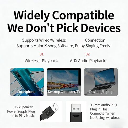 Dpofirs Computer Speakers, 2 in 1 PC Speaker with Volume Knob, USB Plug and Play 3.5mm Sound Input Gaming Speaker for PC Laptop Desktop Monitor in Kuwait