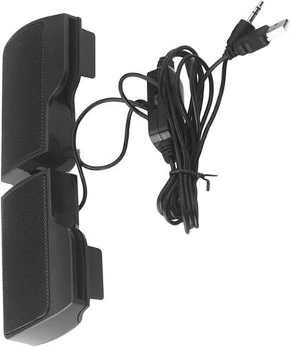 TEHAUX USB Clip-on Computer Desktop Speaker for Home and Office, USB-Powered Portable Music Speaker with 3.5mm Audio Input, Multi-Purpose Sound Bar Compatible with Laptops and Desktops in Kuwait
