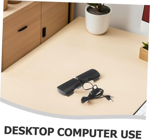 TEHAUX USB Clip-on Computer Desktop Speaker for Home and Office, USB-Powered Portable Music Speaker with 3.5mm Audio Input, Multi-Purpose Sound Bar Compatible with Laptops and Desktops in Kuwait