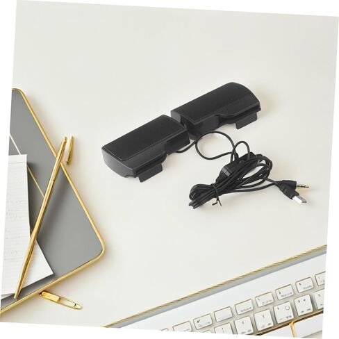 TEHAUX USB Clip-on Computer Desktop Speaker for Home and Office, USB-Powered Portable Music Speaker with 3.5mm Audio Input, Multi-Purpose Sound Bar Compatible with Laptops and Desktops in Kuwait