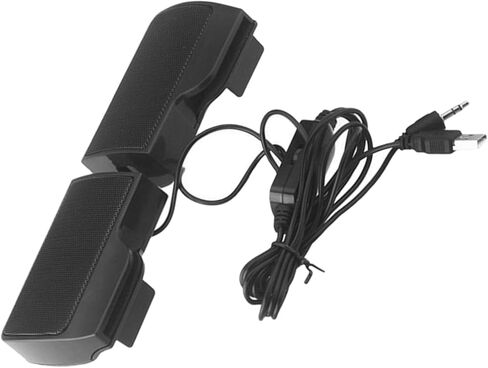TEHAUX USB Clip-on Computer Desktop Speaker for Home and Office, USB-Powered Portable Music Speaker with 3.5mm Audio Input, Multi-Purpose Sound Bar Compatible with Laptops and Desktops in Kuwait