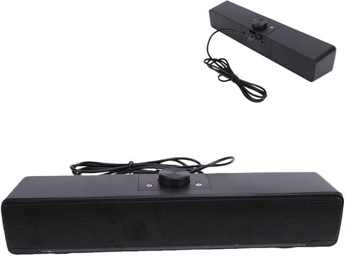 سماعات كمبيوتر Diyeeni، شريط صوت سلكي للكمبيوتر يعمل بتقنية البلوتوث يعمل بمنفذ USB مع مقبض RGB وحجم الصوت، مكبر صوت محمول للألعاب ستيريو HiFi لشاشة سطح المكتب in Kuwait