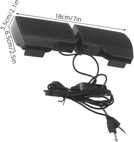 مكبرات صوت للكمبيوتر USB من HOMSFOU مع مشبك، ومكبر صوت صغير الحجم لموسيقى سطح المكتب، ومكبر صوت متعدد الأغراض يعمل بمنفذ USB لأجهزة الكمبيوتر المحمول والكمبيوتر الشخصي، مناسب للاستخدام المكتبي والمنزلي in Kuwait