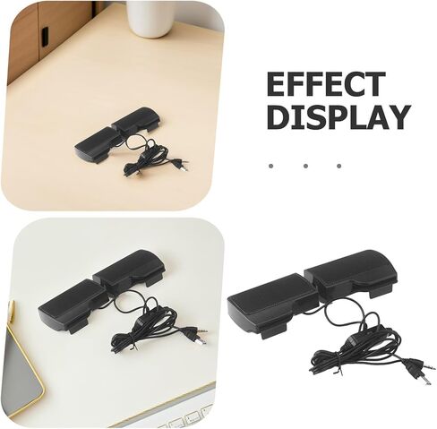 مكبرات صوت للكمبيوتر USB من HOMSFOU مع مشبك، ومكبر صوت صغير الحجم لموسيقى سطح المكتب، ومكبر صوت متعدد الأغراض يعمل بمنفذ USB لأجهزة الكمبيوتر المحمول والكمبيوتر الشخصي، مناسب للاستخدام المكتبي والمنزلي in Kuwait