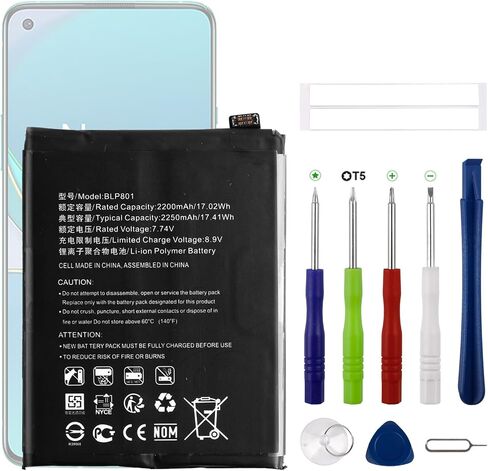 New BLP801 Rechargeable Battery Compatible with OnePlus 8T 1+8T KB2001 KB2000 KB2003 KB2005 with Tools in Kuwait