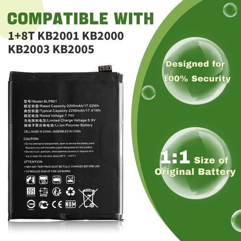 New BLP801 Rechargeable Battery Compatible with OnePlus 8T 1+8T KB2001 KB2000 KB2003 KB2005 with Tools in Kuwait