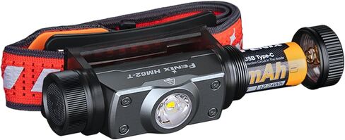 fenix HM62-T شعلة رأس خفيفة الوزن للجري على الطرق، في الهواء الطلق، العمل والاحترافية، 1200 لومن، 150 متر، بحد أقصى 280 ساعة، عصابة رأس رياضية، بطارية قابلة لإعادة الشحن 3400 مللي أمبير في الساعة in Kuwait