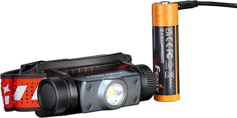 fenix HM62-T شعلة رأس خفيفة الوزن للجري على الطرق، في الهواء الطلق، العمل والاحترافية، 1200 لومن، 150 متر، بحد أقصى 280 ساعة، عصابة رأس رياضية، بطارية قابلة لإعادة الشحن 3400 مللي أمبير في الساعة in Kuwait