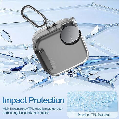 for CMF Buds Pro 2 / CMF Buds 2 Plus (2025) Case with Phone Holder, Soft TPU Clear Protective Case with Cleaner Kit & Carabiner Accessories Set(Clear) in Kuwait