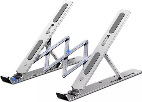 Portable Laptop Cooling Stand 11 to 17.3 Inch Aluminum Alloy Height Adjustable Riser Office Computer Radiator in Saudi Arabia