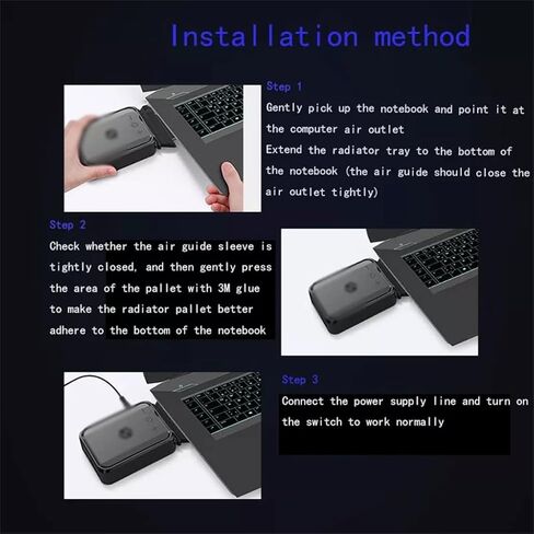 Portable Radiator Laptop Cooler External Exhaust Cooling Fan for Adjustable Speed 12-17 in Kuwait