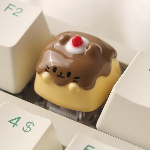 Artisan Keycaps Cute Cat Shaped Kawaii keycaps Resin Handmade Single Replace Key for ESC Key Mechanical Keyboard in Kuwait
