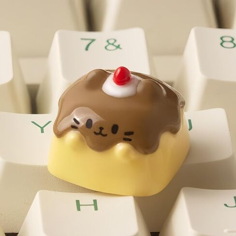 Artisan Keycaps Cute Cat Shaped Kawaii keycaps Resin Handmade Single Replace Key for ESC Key Mechanical Keyboard in Kuwait