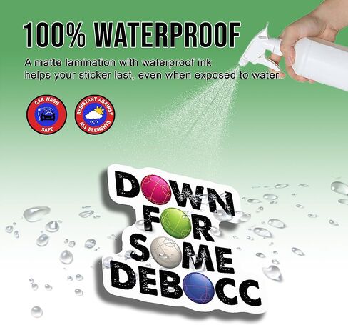 Bocce Stickers Bocce Decal Down for Some Deboccery Vinyl Funny Stickers, Weather-Resistant Sticker for Water Bottles Laptop Window Car Size 3" in Kuwait