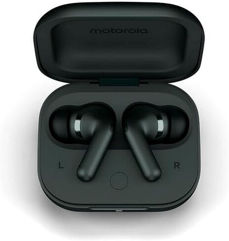 Motorola Moto Buds+ Headphones with Sound by Bose, Dual Dynamic Drivers and Optimal Resolution Sound, Dolby Head Tracking and Dolby Atmos, Dynamic Active Noise Cancellation - Forest Gray in Kuwait
