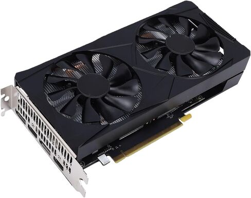 192-bit Gaming Graphics Card, 6GB GDDR6 Video Card, Dual Fan Cooling, AI Upscaling Support, Advanced Light Rendering for AAA Gaming Desktop in Kuwait