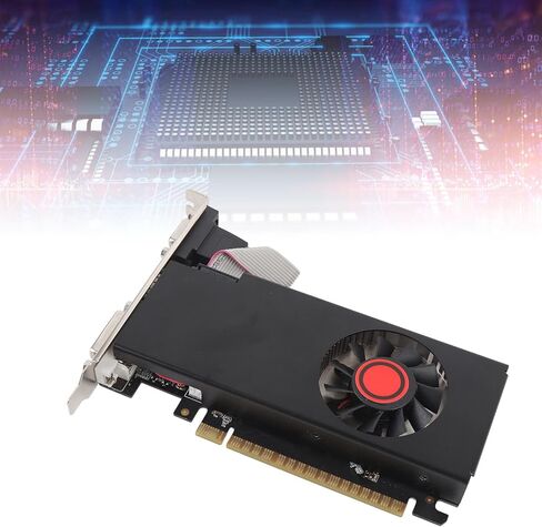 ASHATA Gaming Graphics Card, 4GB DDR5 128Bit PCI Express 2.0 X16 Video Card with DVI VGA HD Multimedia Interface, High Performance GPU for Gaming PC Multimedia Editing in Kuwait