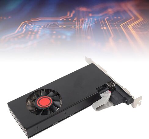 ASHATA Gaming Graphics Card, 4GB DDR5 128Bit PCI Express 2.0 X16 Video Card with DVI VGA HD Multimedia Interface, High Performance GPU for Gaming PC Multimedia Editing in Kuwait