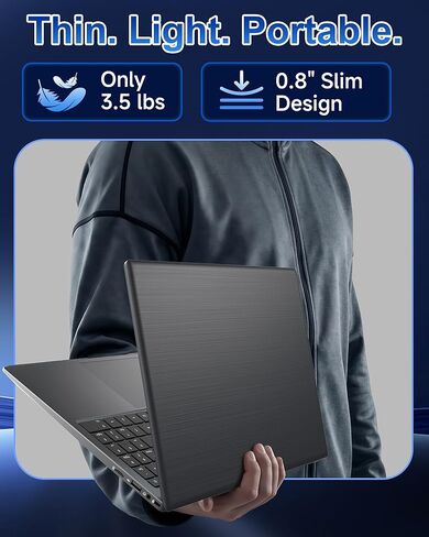 كمبيوتر محمول مقاس 15.6 بوصة، وذاكرة وصول عشوائي LPDDR5 سعة 12 جيجابايت، ومحرك أقراص SSD سعة 256 جيجابايت، وكمبيوتر محمول مزود بمعالج N95 رباعي النواة (Beats N5095,6500Y)، وشاشة FHD IPS، وواي فاي 6، ومنفذ USB C، وبصمة الإصبع، ولوحة مفاتيح بإضاءة خلفية، وأ in Kuwait