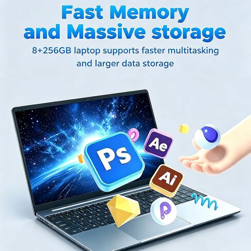 كمبيوتر محمول 15.6 بوصة بدقة FHD، ذاكرة وصول عشوائي 8 جيجابايت ومحرك أقراص SSD سعة 256 جيجابايت، كمبيوتر محمول N5100، قارئ بصمات الأصابع، لوحة مفاتيح بإضاءة خلفية، كمبيوتر محمول رفيع للأعمال للطلاب للعمل المدرسي والمنزل، فضي in Kuwait