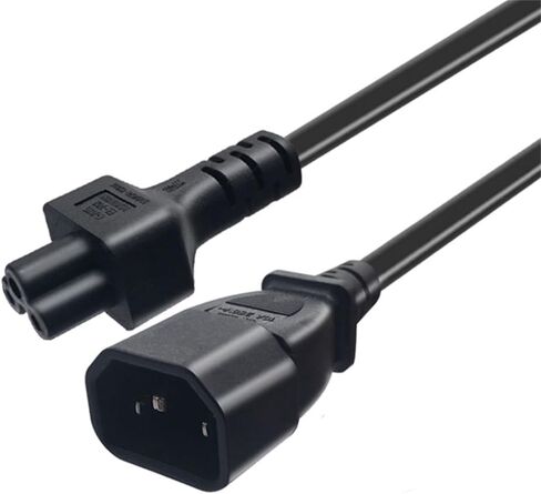 كابل طاقة 0.3 متر C14 إلى C5 مع مفتاح تشغيل/إيقاف، سلك 10 أمبير 250 فولت IEC 320 للكمبيوتر المحمول والشاشة والطابعة والماسح الضوئي وخادم PDU (سلك طاقة 0.3 متر C14 إلى C5 مع مفتاح تشغيل/إيقاف) in Kuwait