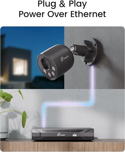 Loocam NVR Security Camera System 8CH 8MP with 2TB HDD, 8pcs 4K POE IP Cameras for Home Security, AI Human/Vehicle Detection, 24/7 Recording POE Camera System, Remote Access, Plug & Play in Saudi Arabia