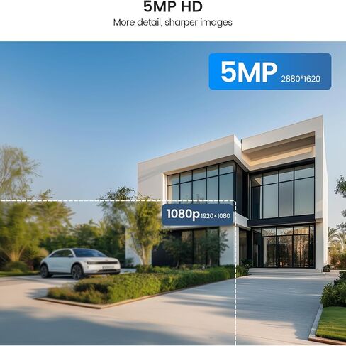 نظام كاميرا Loocam 5MP POE للرؤية الليلية الملونة، نظام كاميرا أمان سلكي 4 قطع، H.265+ 8CH NVR مع 2 تيرابايت HDD للتسجيل على مدار الساعة طوال أيام الأسبوع، اكتشاف الإنسان/المركبة بالذكاء الاصطناعي، إنذار صفارات الإنذار، صوت ثنائي الاتجاه in Kuwait