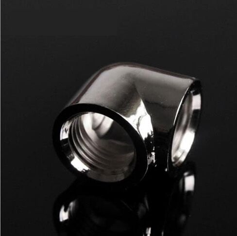 Barrow G1/4" 90 Degree Female to Female Angled Adaptor Fitting - Silver (TDWT90SN-V2-Silver) in Saudi Arabia