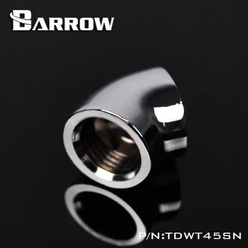 Barrow G1/4" 90 Degree Female to Female Angled Adaptor Fitting - Silver (TDWT90SN-V2-Silver) in Saudi Arabia