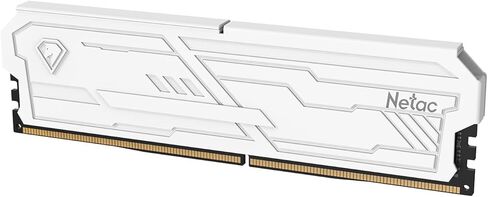 Netac DDR4 DRAM 8GB C16 3200MHz XMP 2.0 Dual Channel RAM (PC4-25600) 1.35V 288-Pin Aluminum Heat Sink Ideal for Gaming Computer - Shadow III White in Kuwait