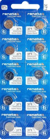 Renata 371 SR920SW Watch Cell Battery Swiss Made 1.55V - Pack of 10 in Saudi Arabia