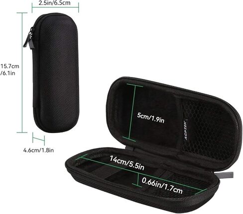 حقيبة حمل AGPTEK، غطاء حماية صلب بسحاب EVA لمسجلات الصوت الرقمية، ومشغلات MP3، وكابل USB، وسماعات Bose QC20، وبطاقات الذاكرة، وقرص U in Kuwait