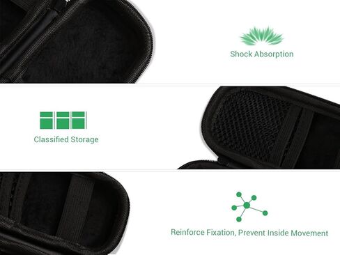 حقيبة حمل AGPTEK، غطاء حماية صلب بسحاب EVA لمسجلات الصوت الرقمية، ومشغلات MP3، وكابل USB، وسماعات Bose QC20، وبطاقات الذاكرة، وقرص U in Kuwait