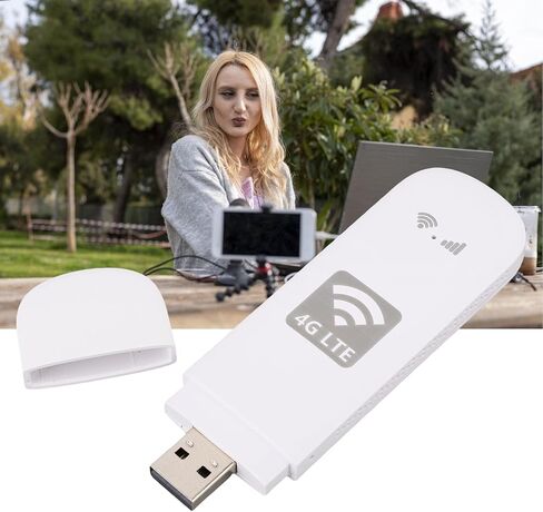 راوتر شبكة 4G، نقطة اتصال متنقلة WiFi 6، راوتر لاسلكي محمول 4G LTE مع واجهة USB وفتحة بطاقة SIM، مثالي للسفر في جميع أنحاء العالم، والخارج، والمكتب والمنزل، حتى 10 أجهزة in Kuwait