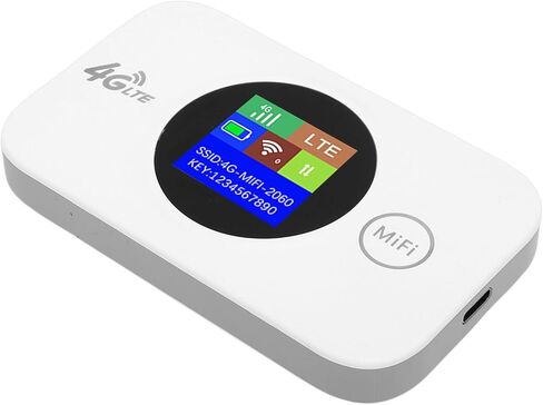 Zunate 4G Portable WiFi Router with SIM Card Slot, 300Mbps LTE Wireless Mobile Hotspot for Travel, Camping, and Outdoor Connectivity with 3000mAh Battery Power in Kuwait
