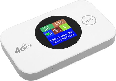 Zunate 4G Portable WiFi Router with SIM Card Slot, 300Mbps LTE Wireless Mobile Hotspot for Travel, Camping, and Outdoor Connectivity with 3000mAh Battery Power in Kuwait