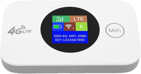 Zunate 4G Portable WiFi Router with SIM Card Slot, 300Mbps LTE Wireless Mobile Hotspot for Travel, Camping, and Outdoor Connectivity with 3000mAh Battery Power in Kuwait