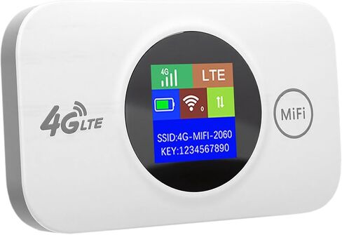 Zunate 4G Portable WiFi Router with SIM Card Slot, 300Mbps LTE Wireless Mobile Hotspot for Travel, Camping, and Outdoor Connectivity with 3000mAh Battery Power in Kuwait