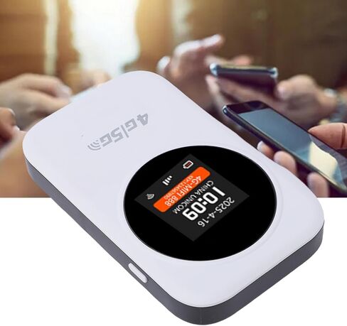 GOWENIC 4G Mobile Hotspot Portable WiFi Router 2.4G WiFi Supports 8-10 Devices SIM Card Slot Built in Time Display High Speed Stable Connection for Travel Car Outdoor Use in Kuwait