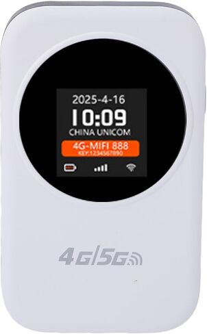 GOWENIC 4G Mobile Hotspot Portable WiFi Router 2.4G WiFi Supports 8-10 Devices SIM Card Slot Built in Time Display High Speed Stable Connection for Travel Car Outdoor Use in Kuwait
