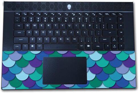 غلاف كمبيوتر محمول متوافق مع Alienware M16 R2 (2024) - موازين زرقاء - غطاء لاصق واقٍ من الفينيل 3M ممتاز - سهل التطبيق | صُنع في الولايات المتحدة الأمريكية بواسطة MightySkins in Kuwait